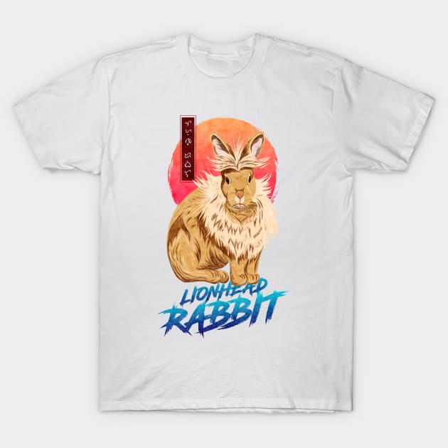 Lionhead Rabbit - White T-Shirt by Thor Reyes